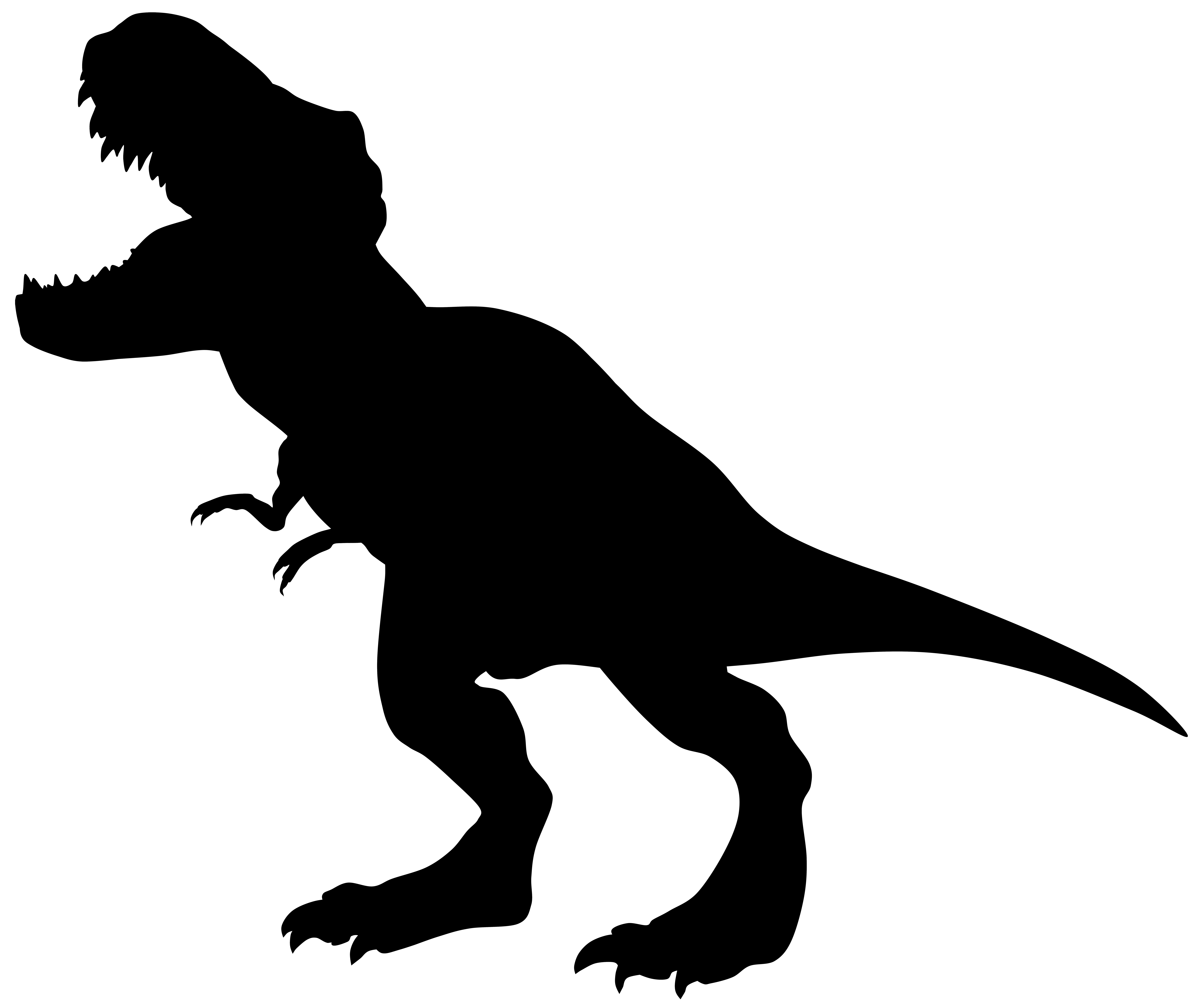 Download dinosaur clipart silhouette - Clipground