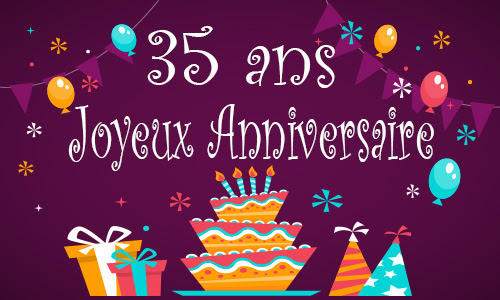 Carte Anniversaire Enfant 35 Ans Gateau