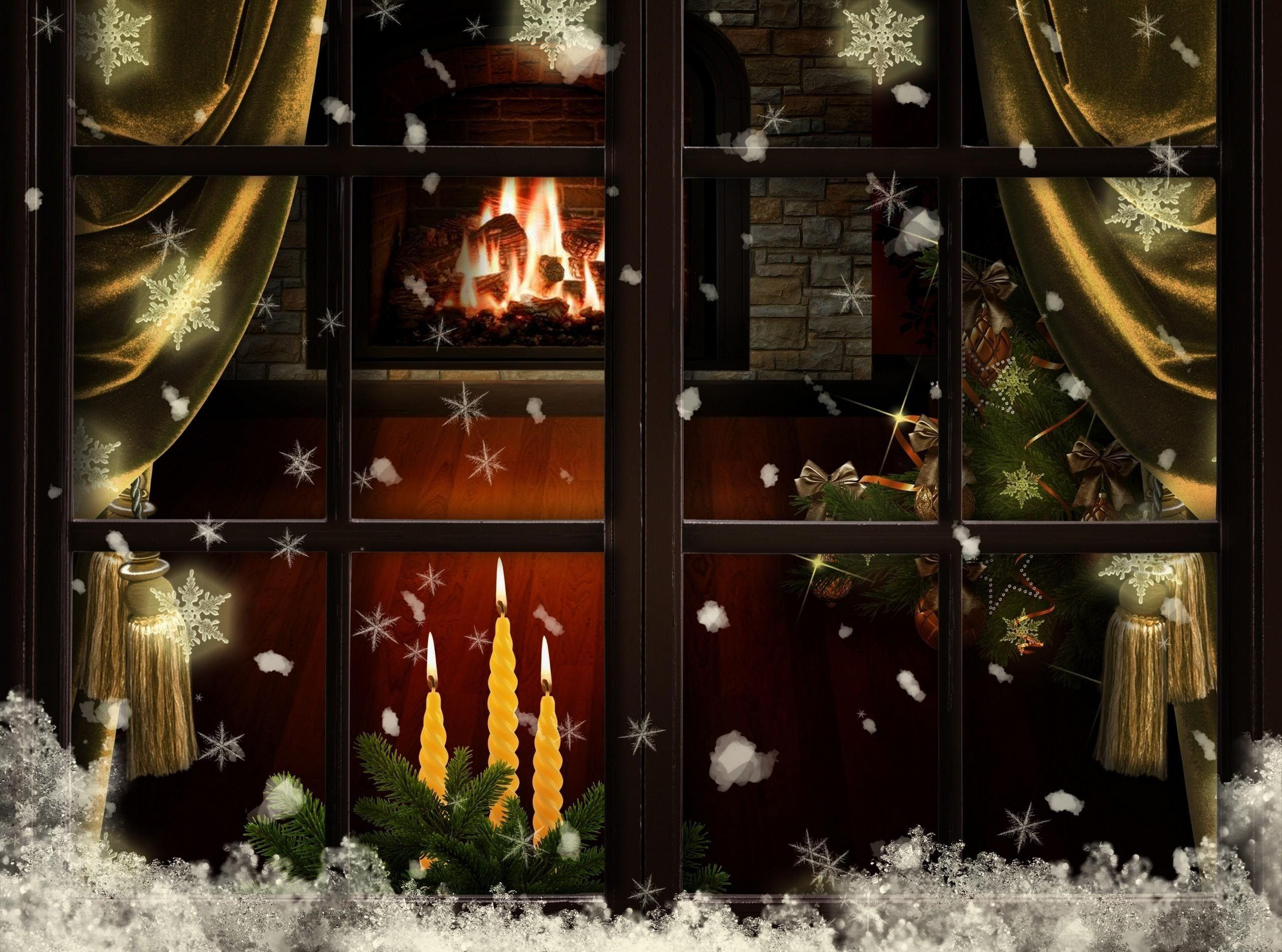 Christmas Fireplace Wallpapers - Wallpaper Cave