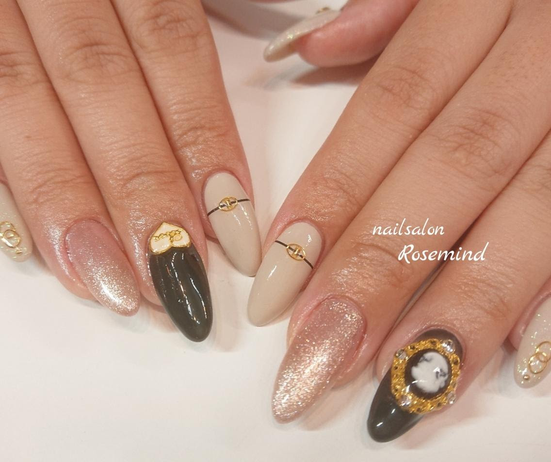 ロングネイル 秋ネイル18 こだわりネイル オシャレネイル ジェル ネイル スカルプ Nail Salon Rosemind