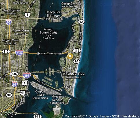 Miami Beach Video Popular Tourist Places Satellite Map