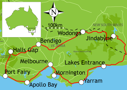 gold rush australia map. to the historic gold rush