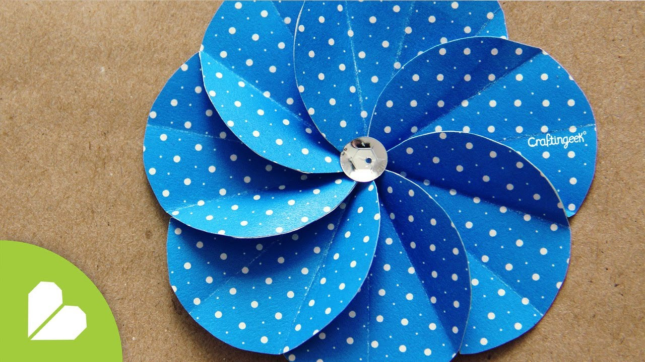 Flor Espiral · Scrapbook Flower - YouTube