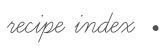recipe index