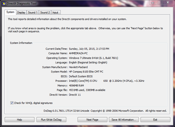 Check Full System Specifications In Windows
