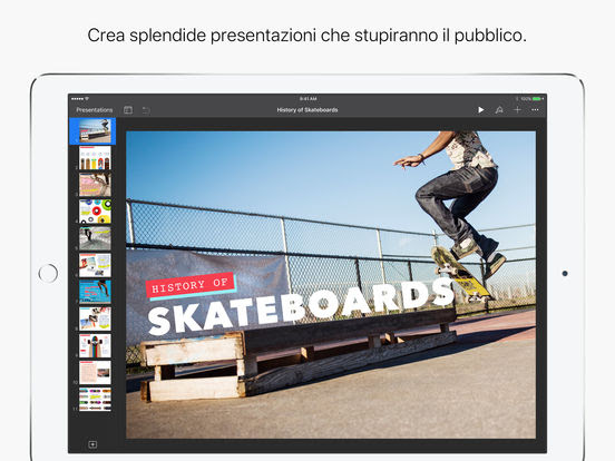 Keynote,l'app ufficiale di Apple si aggiorna alla vers 4.1