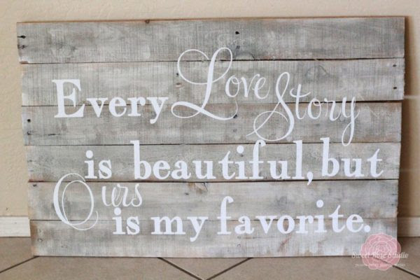 Love pallet art by SweetRoseStudio.com