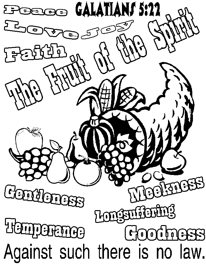 Fruit Of The Spirit Coloring Pages - Coloring Home