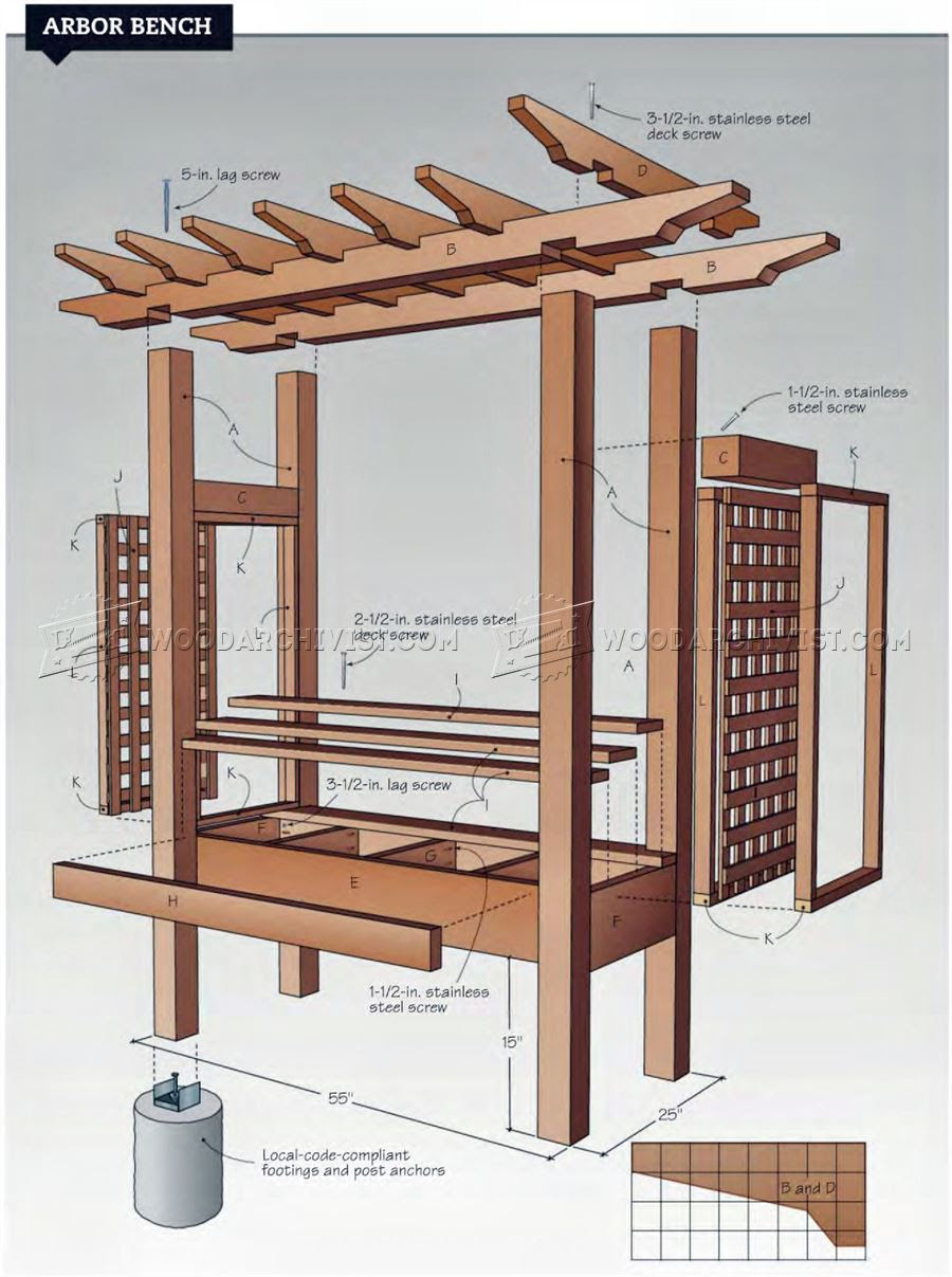 Arbor Bench Plans â¢ WoodArchivist