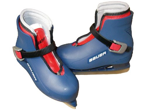 Bauer Lil Champ Adjustable Beginner Blue Kids Boys Girls Childrens Youth Figure Ice Skating Skates