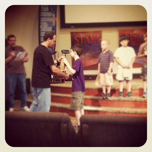 My baby boy receiving the 14 Discovery Ranger awards he has earned this year @lifeassembly #royalrangers #ag