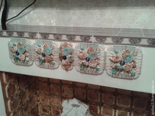 Baldosas de yeso chimenea ajuste floral hecho en casa (16) (635x476, 192Kb)
