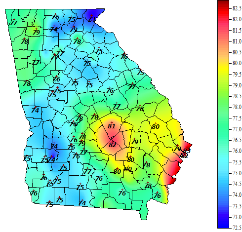 Georgia Current Temps