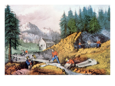 california gold rush maps 1848. hair the California Gold Rush