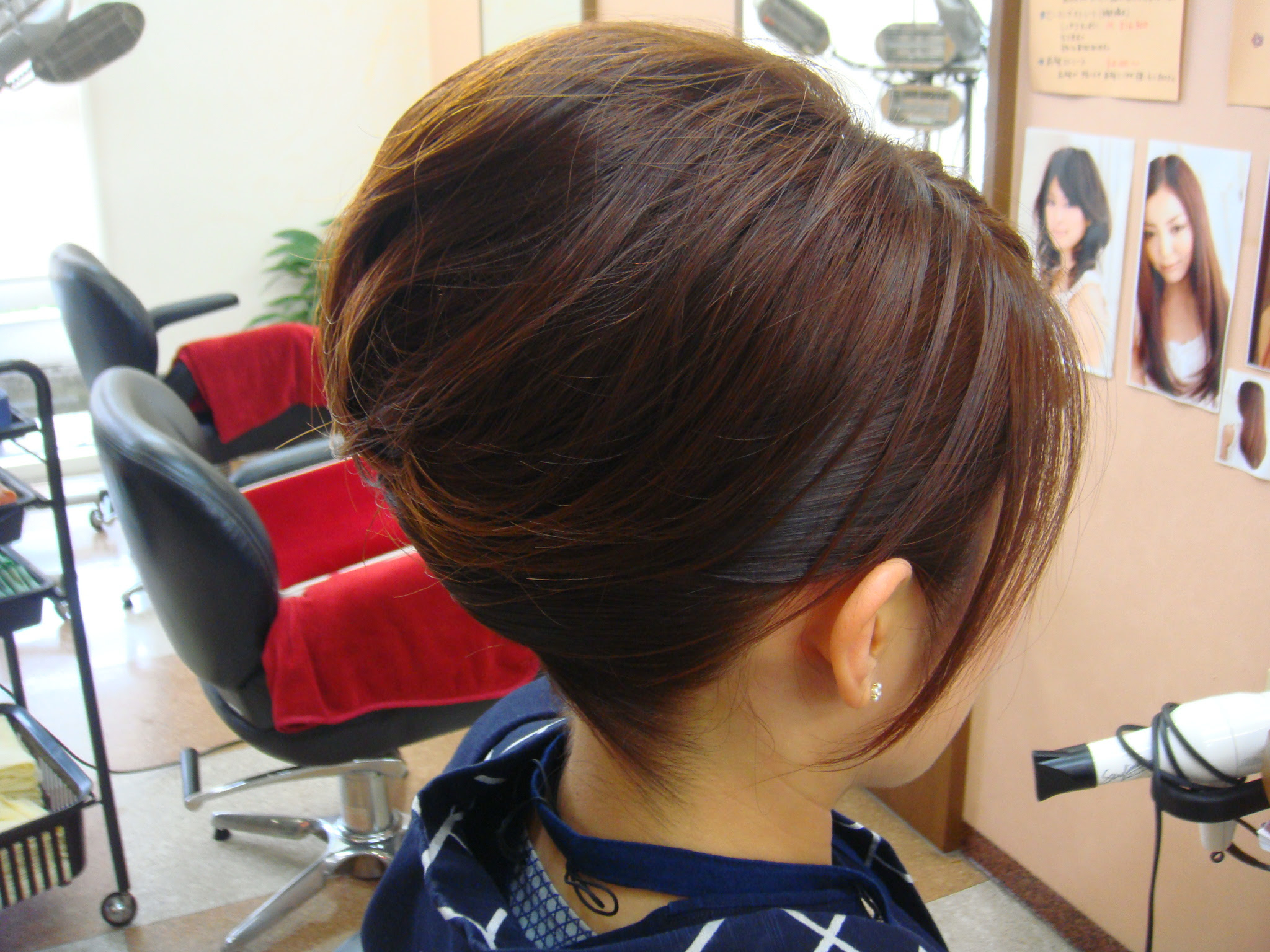 お祭りヘアセット いろいろ 美容室グリース
