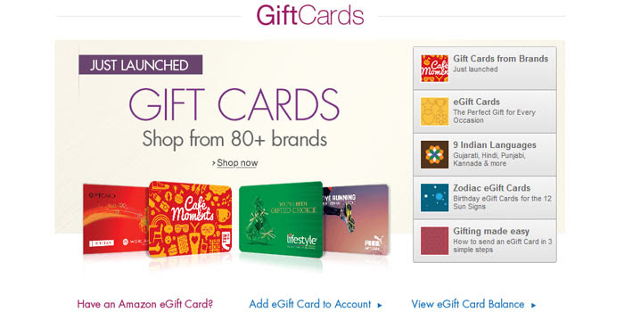 Amazon opens multi-brand Gift Cards Store in India ...