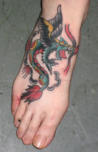 dragon foot tattoo