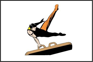 Pommel Horse Gymnist Mousepad