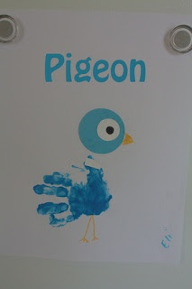 pigeon hand print
