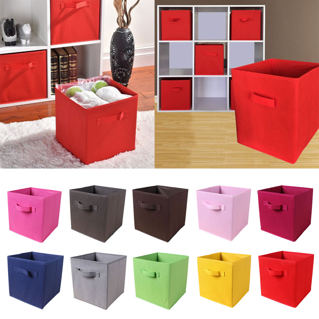 fabric cube storage bin 11 inch