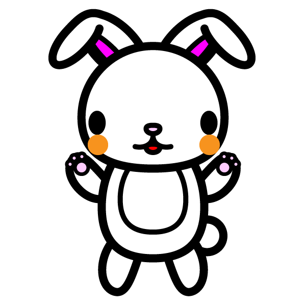 かわいいうさぎの無料イラスト 商用フリー オイデ43