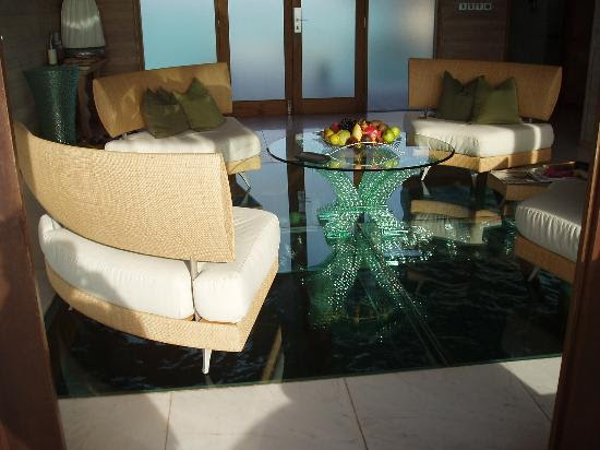 Glass floor living room - Picture of Conrad Maldives Rangali ...