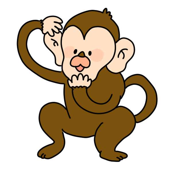 オラウータンのイラスト かわいいフリー素材が無料のイラストレイン