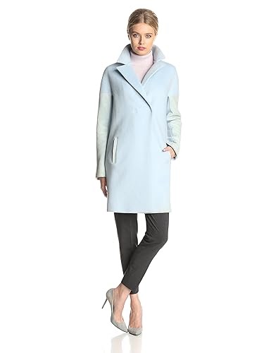 Elie Tahari Women's Louisa Wool-Blend Coat with Suede Accents