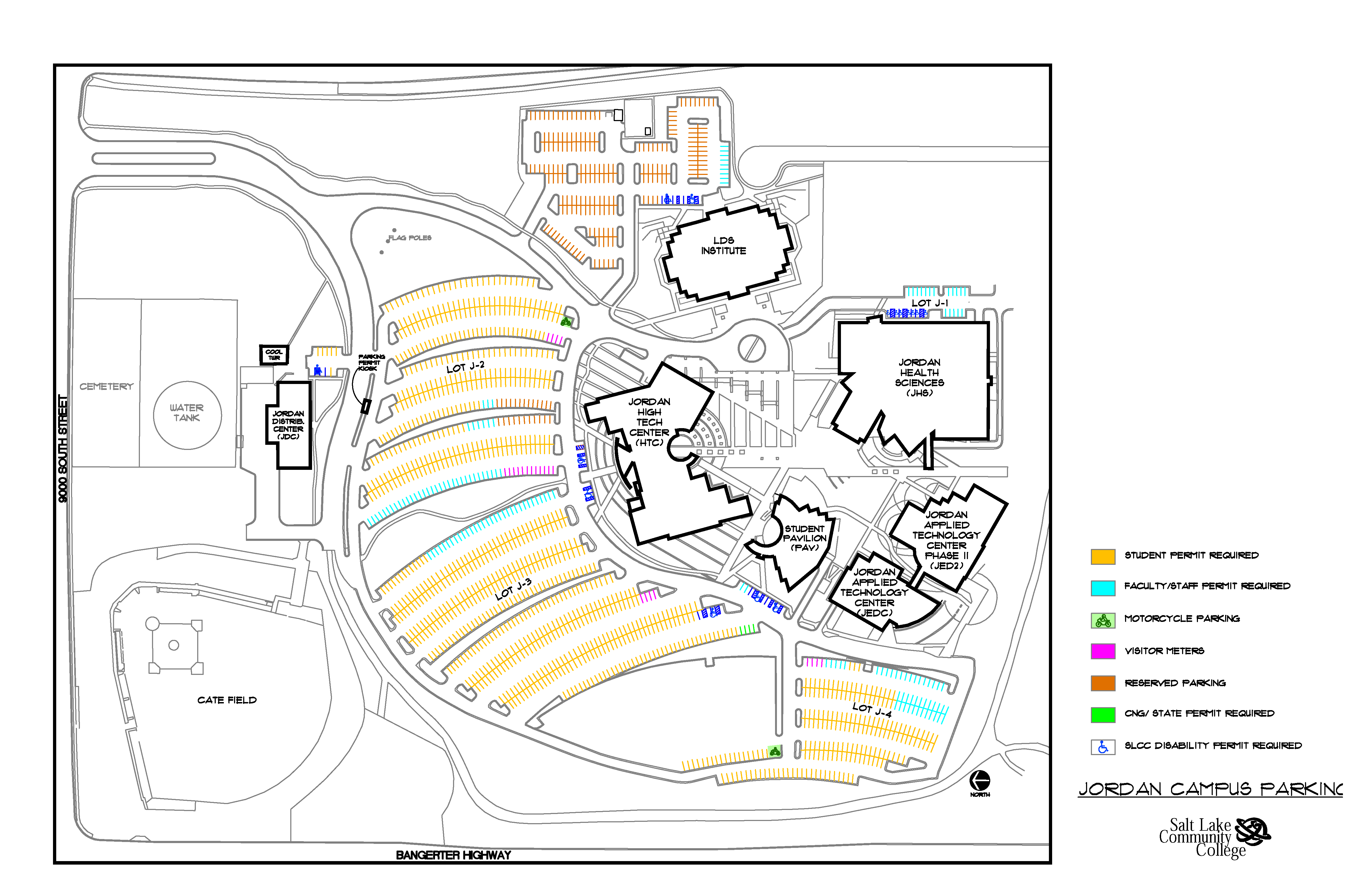 slcc jordan campus map Parking Maps Slcc slcc jordan campus map