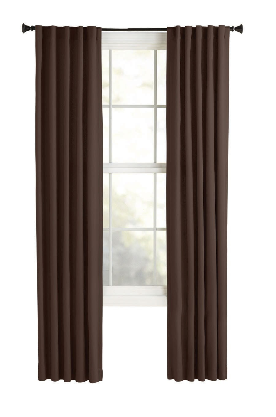 Style Selections 63 In Dark Brown Polyester Light Filtering Back Tab Single Curtain Panel In The Curtains Drapes Department At Lowescom Style Selections 63 In Dark Brown Polyester Light Filtering Back Tab Single Curtain Panel In The Curtains Drapes Department At Lowescom