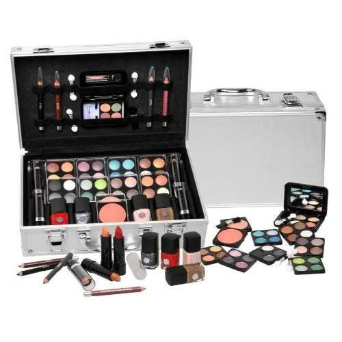 SHANY Cosmetics Carry All Train Case with Makeup and Reusable Aluminum Case, Cameo