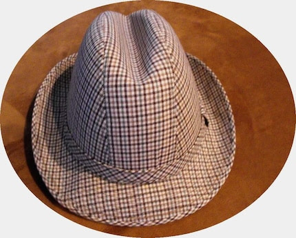 Vintage All Weather Houndstooth Plaid Fedora