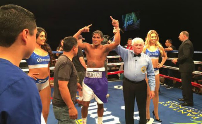 boxe Yamaguchi Falcão x Gerardo Ibarra (Foto: Reprodução / Twitter)