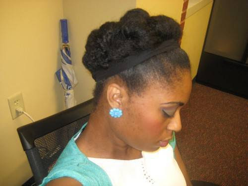 Mini-Buns For Short Natural Hair