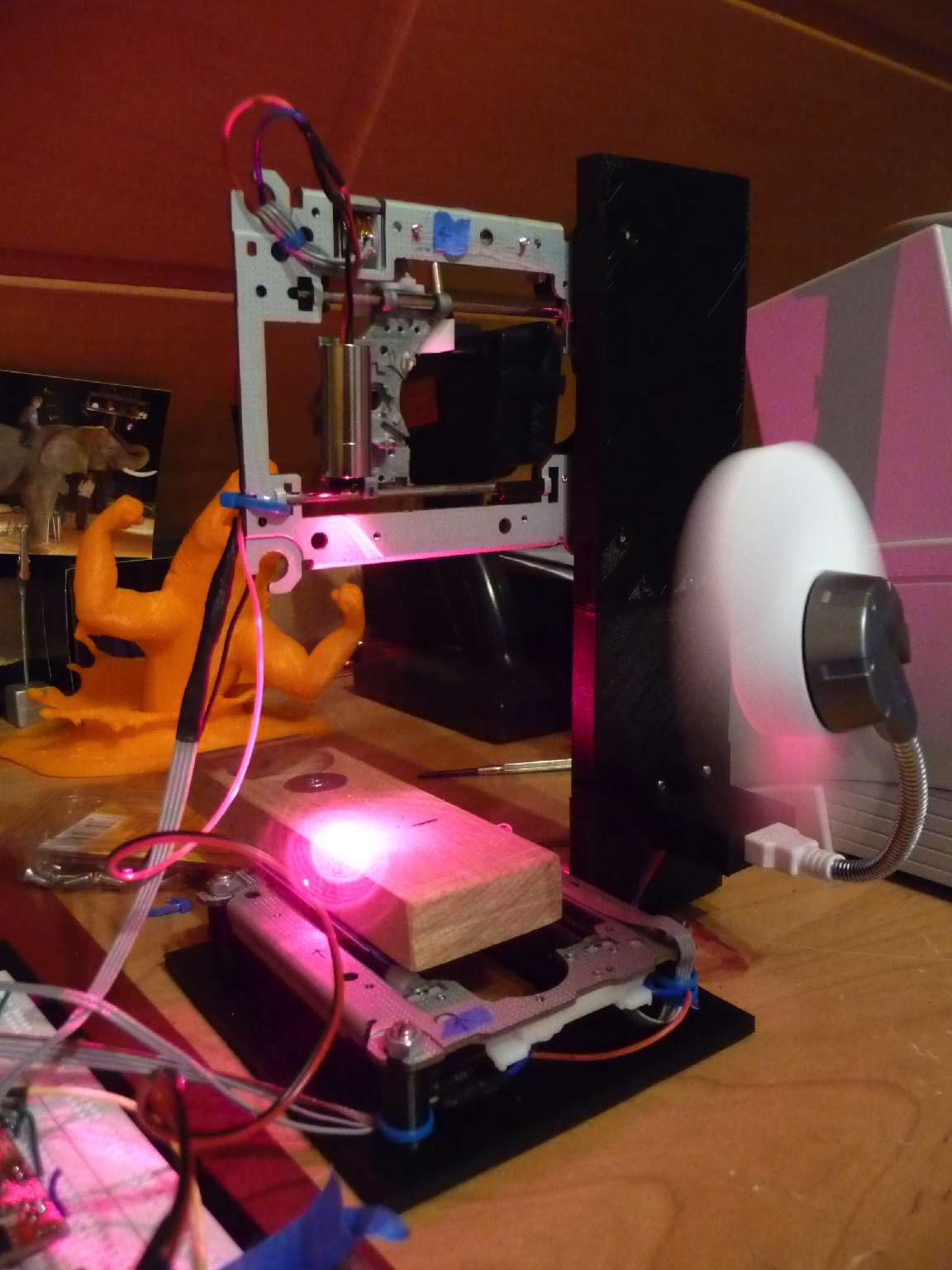 16-Year-Old Creates a Working Laser Engraver From 2 DVD