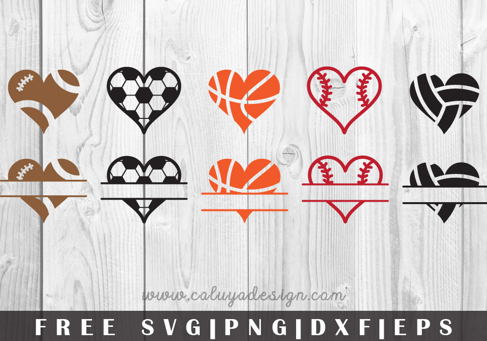 Download Sport Hearts FREE SVG, PNG, EPS & DXF by Caluya Design