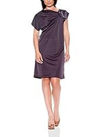 Caramelo Vestido Frunce (Marrón Chocolate)