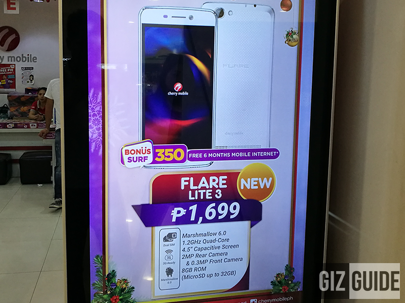 Cherry Mobile Flare Lite 3 Is A Budget Phone With FREE Internet For PHP 1699