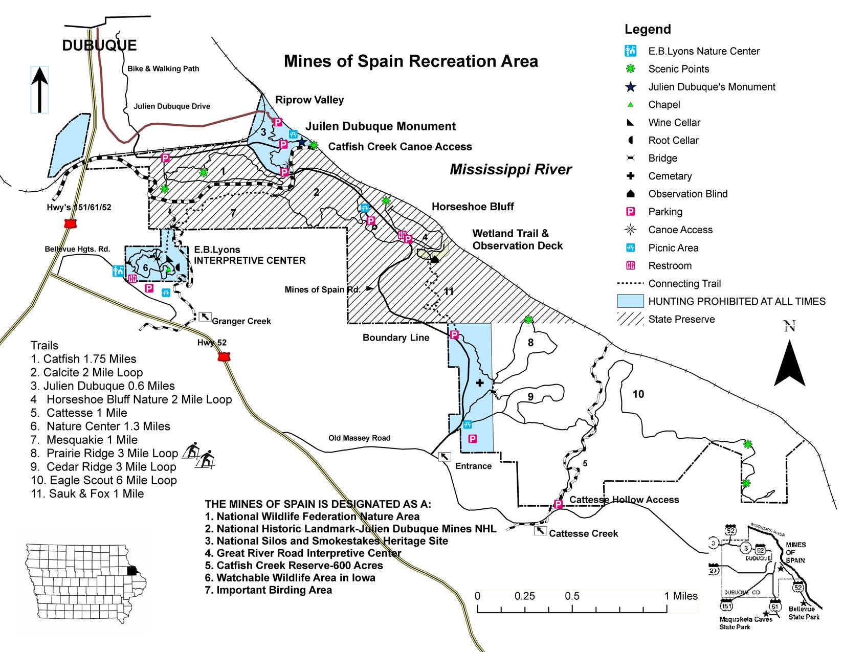 Mines Of Spain Map Maps   Mines of Spain Recreation Area Dubuque Iowa by Friends of 