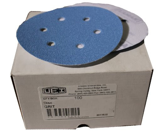 Uneeda Enterprizes, Inc M-132549 M-132549 6-Inch x 6 x Hole Vented HV No 60 Grit Ekablue Aluminum Oxide Paper Uneevel Hook and Loop Sanding Discs On Sale