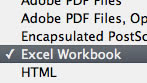 Acrobat X PDF to Excel Screenshot