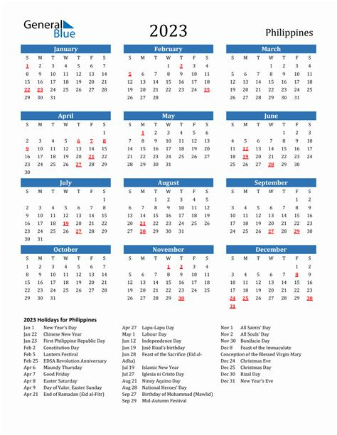 Download or print 2023 philippines calendar holidays. holiday 2023 calendar philippines get calendar 2023 update
