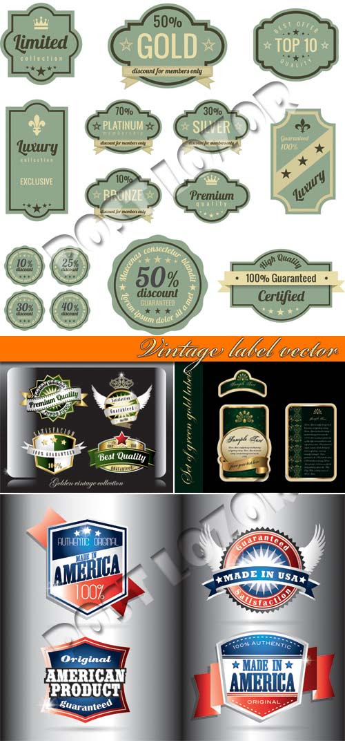 Vintage label vector