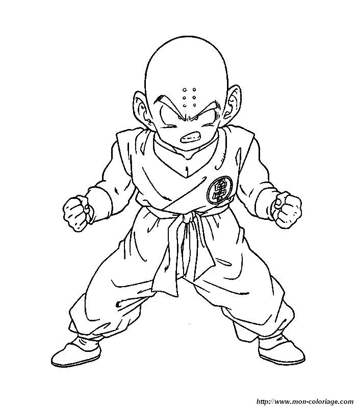 Coloriage de Manga Dragon Ball Z, dessin dbz 06 à colorier