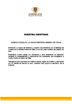 Codelco Reporte 2012 - Carta de Valores