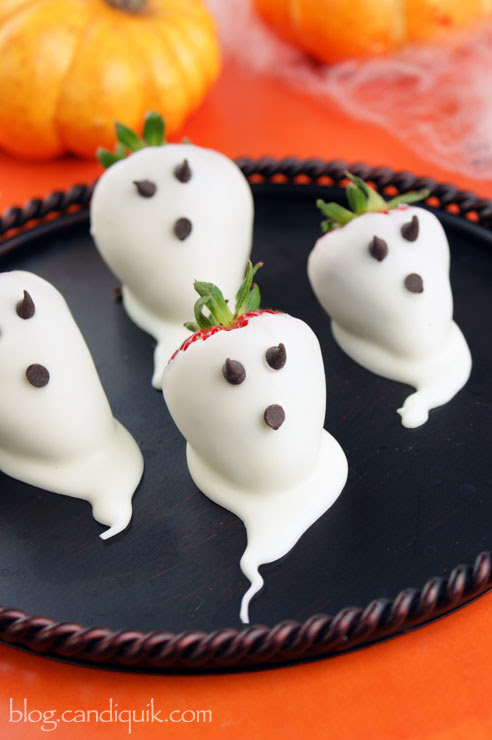 White Chocolate Strawberry Ghosts Pictures, Photos, and 