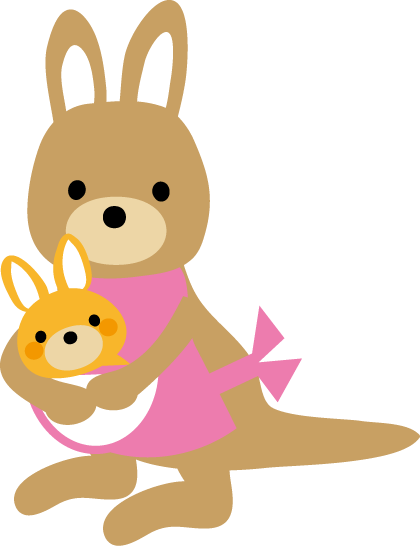カンガルーのイラスト 無料イラストフリー素材