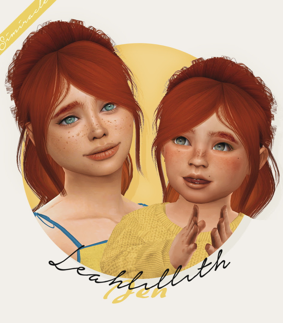 Simiracle LeahLillith`s Jen hair retetured kids and