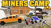 lets play a little game FARMING SIMULATOR 2017 | GOLD MINERS CAMPING | GETTING TENTS & CAMPERS SET UP | MULTIPLAYER