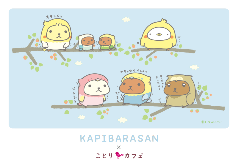 カピバラさん ことりカフェ 全店舗でコラボ開催 ことりカフェ